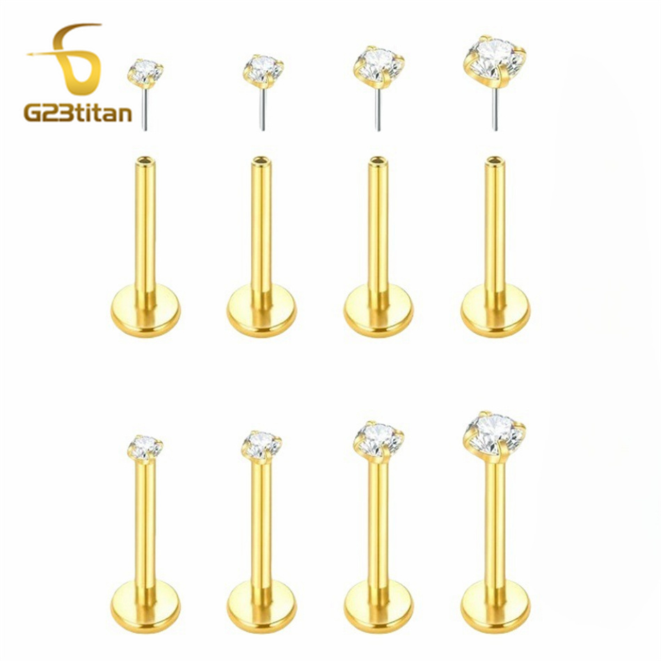 2pc G23 Titanium Push In Earri - Threadless Push Pin ulasan dan harga