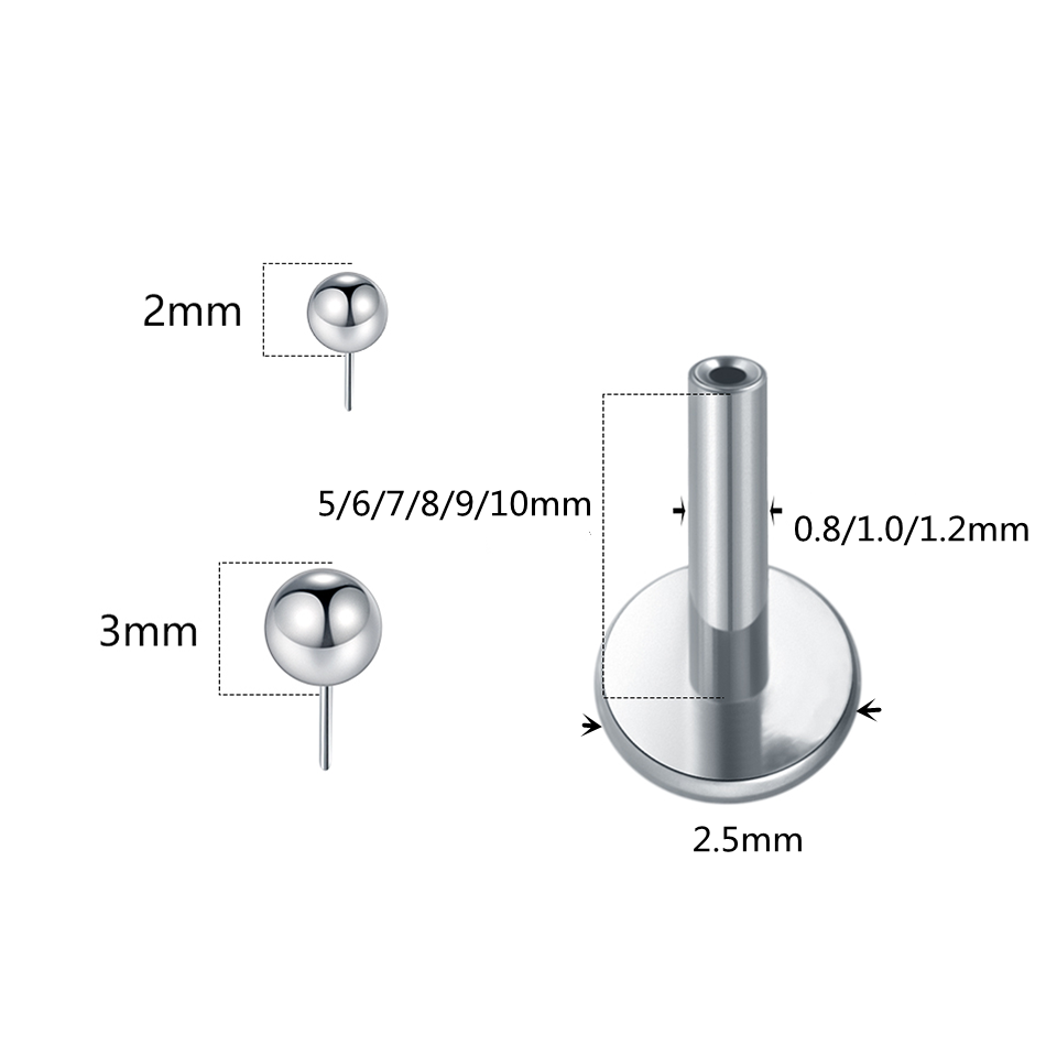 1/10pcs Titanium Push-in Balls - Threadless Push Pin ulasan dan harga