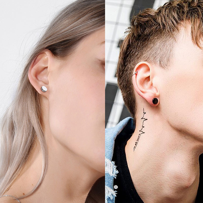 1 Pair/6 Pairs Stainless Steel - Body Jewelry Ear Gauges ulasan dan harga