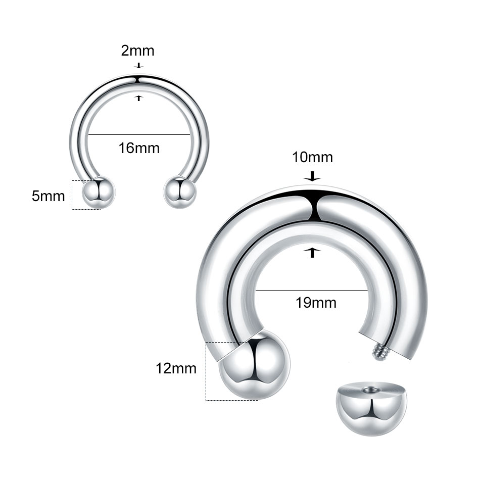 1PC 18G-00G Large Gauge Stainl - Body Jewelry Ear Gauges ulasan dan harga