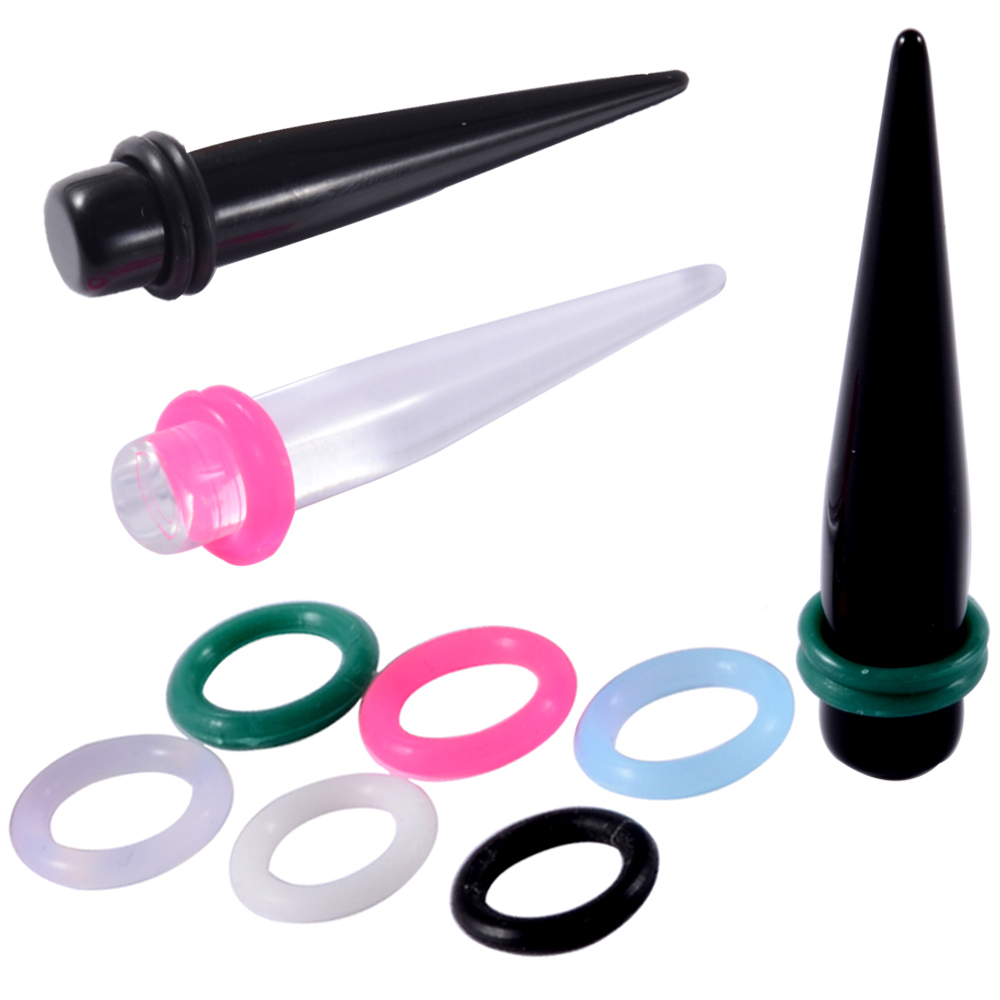 20pcs 1mm-22mm Rubber Ear Tape - Body Jewelry Ear Gauges ulasan dan harga