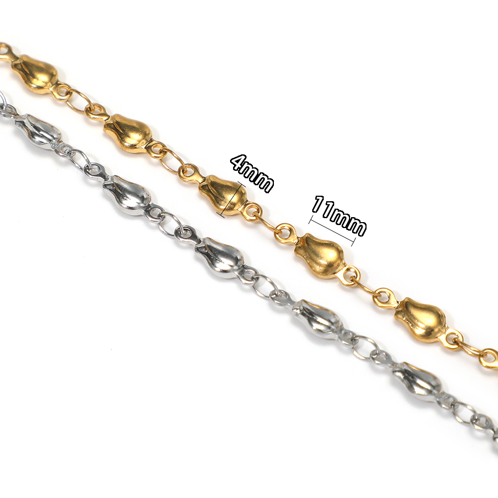 1 Meter Stainless Steel Flower - Body Jewelry Chains ulasan dan harga