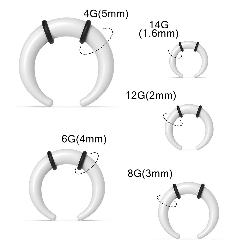 Large Septum Rings 14G 12G 8G  - Body Jewelry Ear Gauges ulasan dan harga