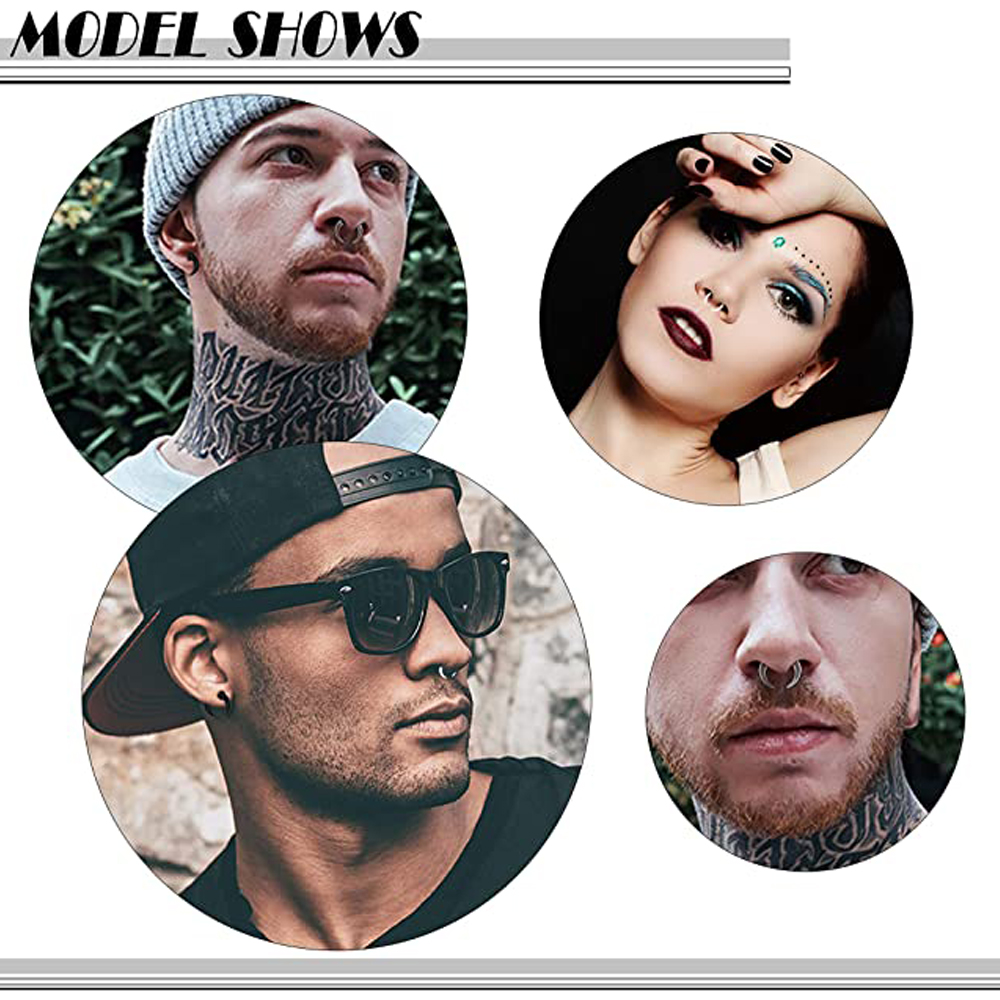 Large Septum Rings 14G 12G 8G  - Body Jewelry Ear Gauges ulasan dan harga